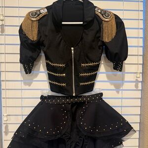 Black and Gold Embellished Costume